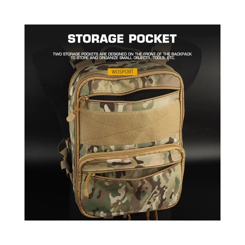 Mochila Tática Flatpack d3 expansível molle